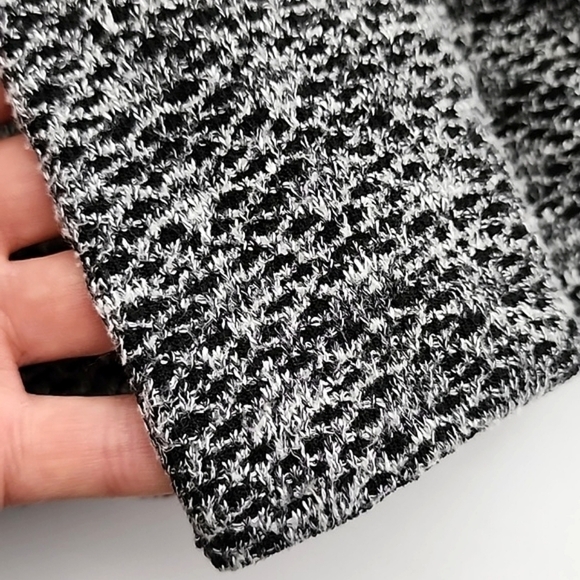 VanHeusen Cardigan Open Front Cardigan Shawl Neck Black White Textured Knit  XL - Picture 5 of 10